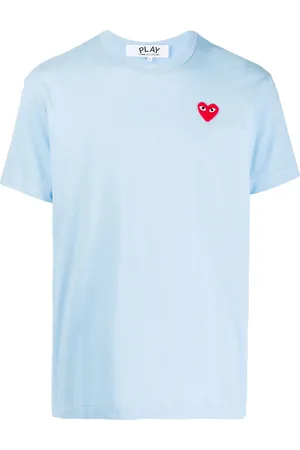 Comme des Garçons T-shirt med broderet hjerte-logo