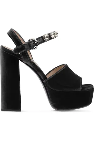 Miu Miu 130mm sandaler med krystaludsmykning