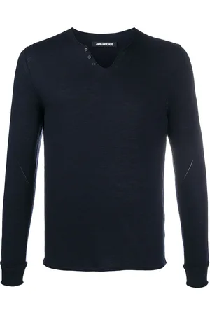 Zadig & Voltaire Monastir sweater med Henley-krave