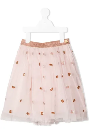 Lanvin Guldfarvet tyl-nederdel med glitter