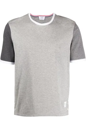 Thom Browne Ringer T-shirt i bomuldsjersey med korte ærmer