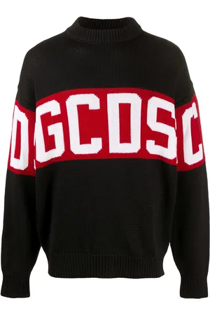 GCDS Intarsiastrikket trøje med logo