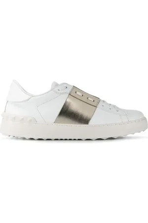 VALENTINO GARAVANI Low-top åbne sneakers i læder