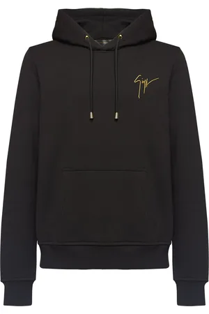 Giuseppe Zanotti Hættetrøje med broderet logo og løbesnor