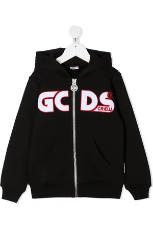 GCDS Hættetrøje med logo og lynlås
