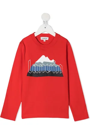 Lanvin T-shirt med logo og bjergtryk