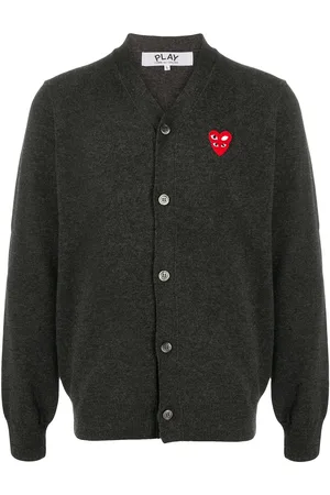 Comme des Garçons Cardigan med knapper og logo