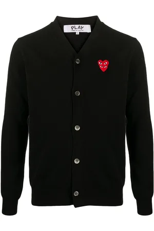 Comme des Garçons Cardigan med knapper og hjerte-logo