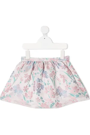 HUCKLEBONES LONDON Mellemlang blomstret nederdel i jacquard