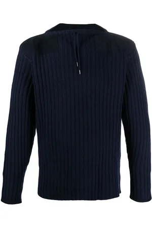 N.PEAL Ribbet sweater med snoretræk i halsen