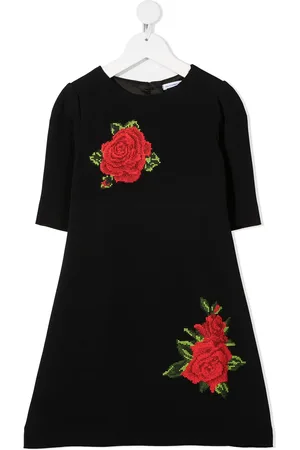 Dolce & Gabbana Kjole med rose-broderi