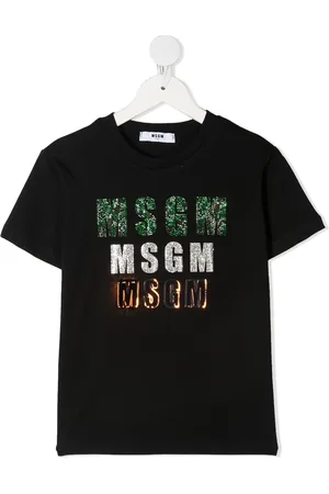 Msgm T-shirt med metallisk logotryk