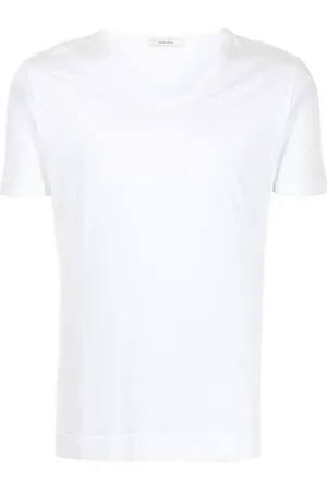 ADAM LIPPES T-shirt i bomuld med V-hals