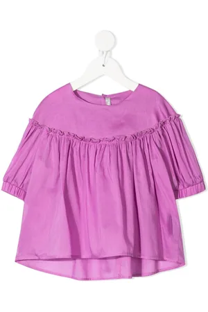 Il gufo Bluse med ruche-detalje