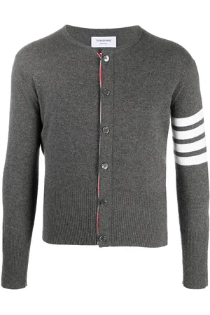 Thom Browne Cardigan med rund hals og fire striber