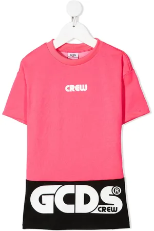 GCDS T-shirt-kjole med colourblocking og logotryk