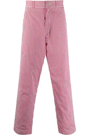 Comme des Garçons Nålestribede bukser med lige ben og knapper
