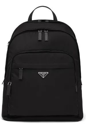 Prada Re-Nylon rygsæk med lynlås og logo