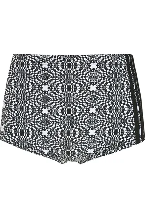 AMIR SLAMA Stribede badeshorts med geometrisk mønster