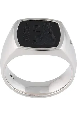 TOM WOOD Polsret Athena onyx-ring i sterlingsølv