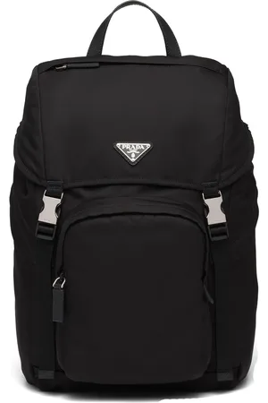 Prada Rygsæk med flere lommer og logoplade