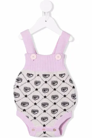 Chiara Ferragni Intarsia-strikket buksedragt med ribbet detalje