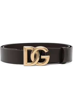 Dolce & Gabbana Læderbælte med logospænde