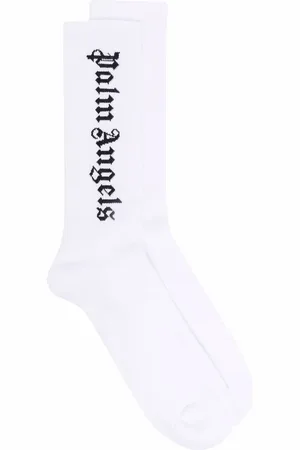Palm Angels Intarsiastrikkede strømper med logo