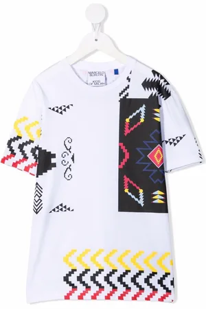 MARCELO BURLON Folk-patchwork T-shirt