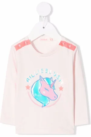 Billieblush T-shirt med enhjørning og logotryk