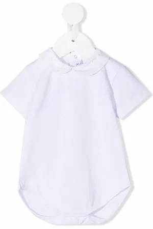 SIOLA Body med broderet detalje og peter pan-krave