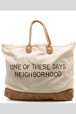NEIGHBORHOOD Tote i kanvas med grafisk tryk
