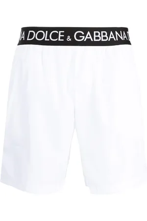 Dolce & Gabbana Badeshorts med logobånd i taljen