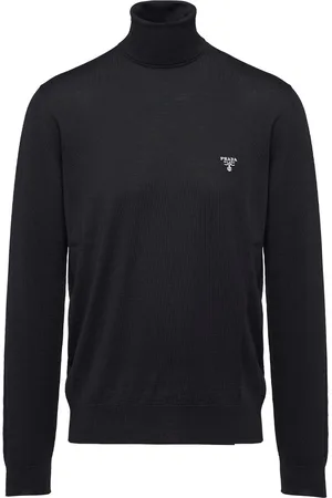 Prada Trøje med rullekrave og broderet logo