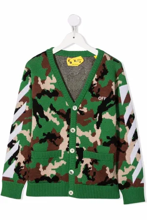 OFF-WHITE Cardigan med kamuflagemønster