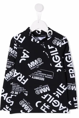 Maison Margiela Top i fleece med fragile-tryk