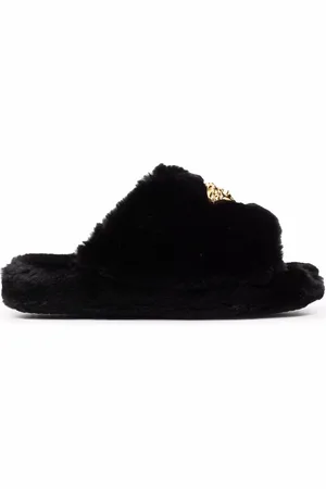 VERSACE Icon sandaler med imiteret pels