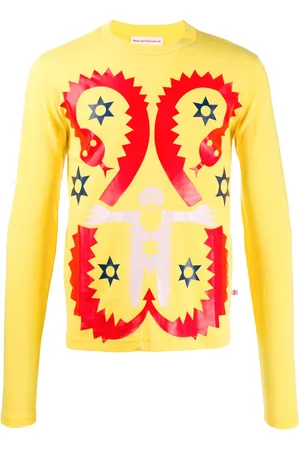 WALTER VAN BEIRENDONCK Langærmet 2009-T-shirt med slangetryk