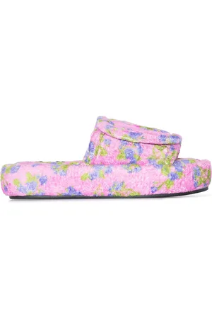Natasha Zinko Sandaler i velour med blomsterbroderi