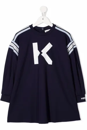 Kenzo Kjole med rund hals og logo