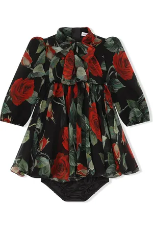 Dolce & Gabbana Chiffon-kjole med rosetryk