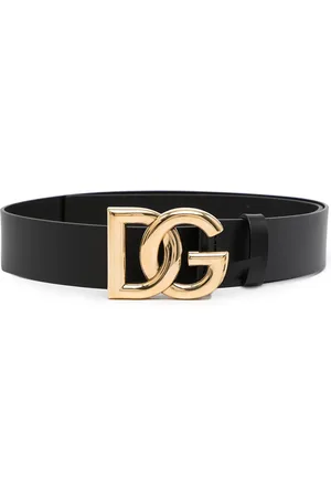 Dolce & Gabbana Læderbælte med logoplade