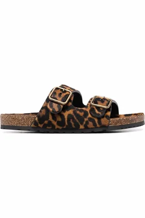 Saint Laurent Sandaler med leopardtryk og spænde