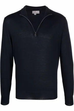 CANALI Pullover med lynlås og høj hals