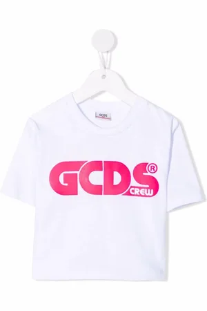 GCDS Cropped T-shirt med logotryk