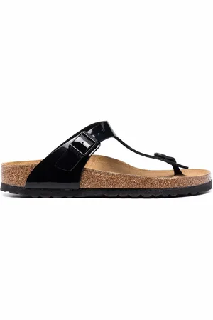 Birkenstock Gizeh sandaler i lakeret læder