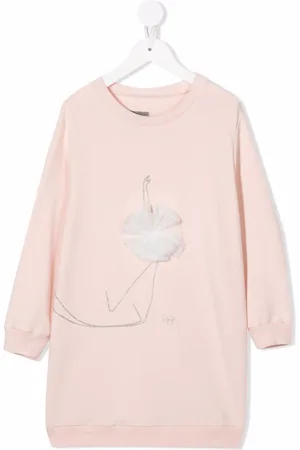 Il gufo Trøjekjole med broderet detalje