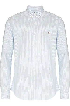 Ralph Lauren Stribet skjorte med broderet logo