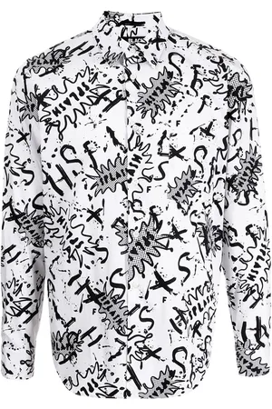 Comme des Garçons Skjorte med splash-tryk