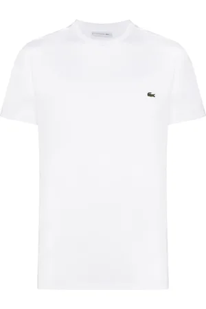 Lacoste T-shirt med broderet logo og rund hals